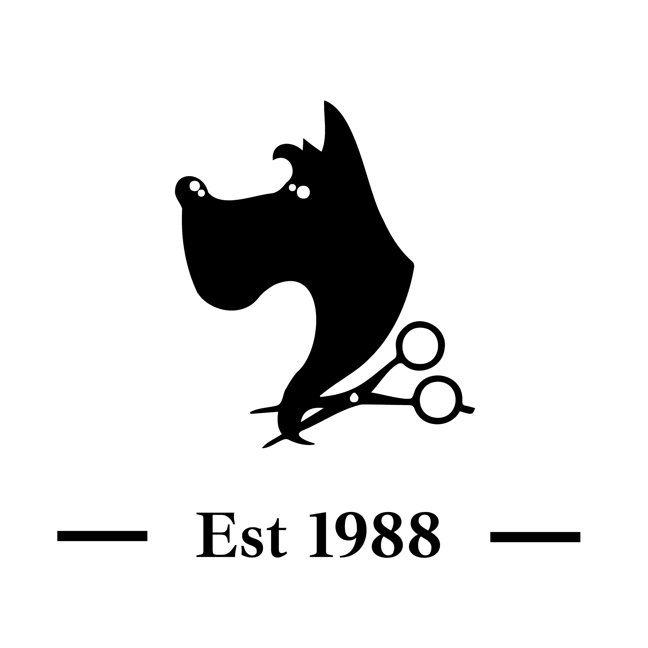 Jiltons Doggie Parlour Logo with established date